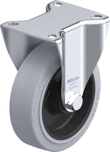 Blickle Bockrolle BK-POEV 125XR-1-SG in Schwarz-Grau-Blau mit 125 mm Rad-Durchmesser und 250 kg Tragfähigkeit - Bild 1