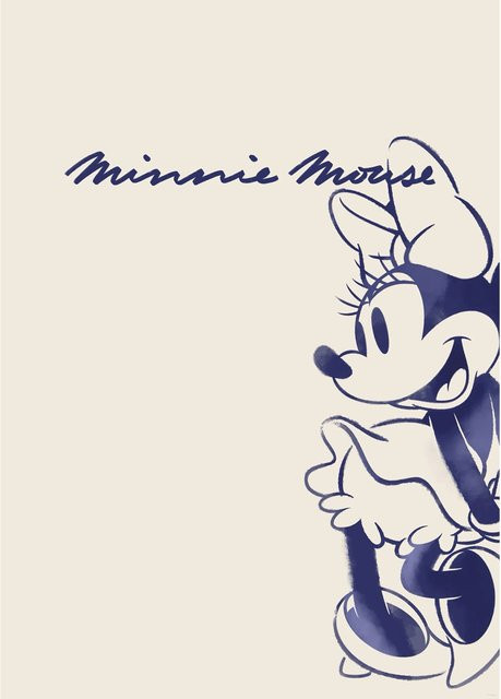 Komar Wandbild Disney Minnie Mouse Sweet Dancing, Beige, B: 50 cm, H: 70 cm - Bild 1