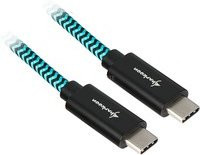 Sharkoon USB-C auf USB-C Kabel USB 3.2 Gen 2 in Schwarz, Blau und Multicolour - Bild 1
