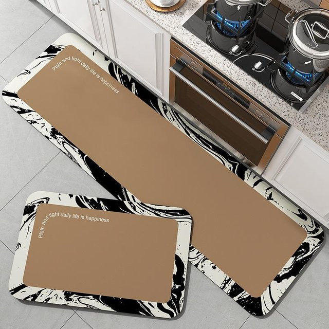 Küchenbodenmatte Yiran Furniture aus Kieselgur, ölabsorbierend und wasserabsorbierend, schmutzabweisend und rutschfest, beige/multicolour, B/T: 60 x 40 cm - Bild 1