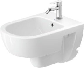 Duravit Wand-Bidet D-Code in Weiß mit Hahnloch und Überlauf, B/T: 37 x 54 cm - Bild 1