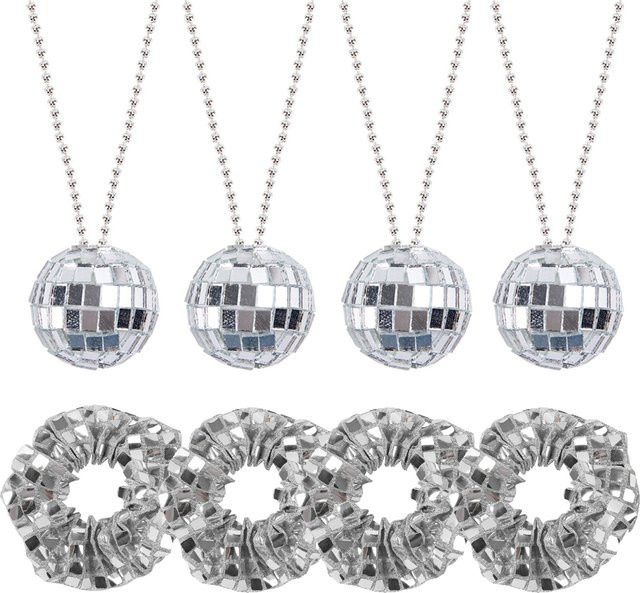 WEIGAO Halsketten, Silber, Disco Ball, Unisex - Bild 1