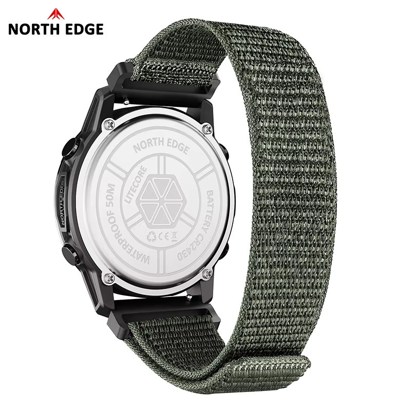NORTH EDGE Digitaluhr, Herren, Schwarz, Kunststoff, Schrittzähler - Bild 2