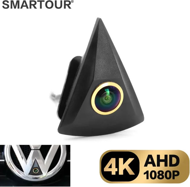 SMARTOUR Auto-Frontkamera Full HD 1080P in Schwarz für VW Golf Jetta Touareg Passat Polo Tiguan Bora, wasserdicht mit Weitwinkel und Logo-Einbau - Bild 1