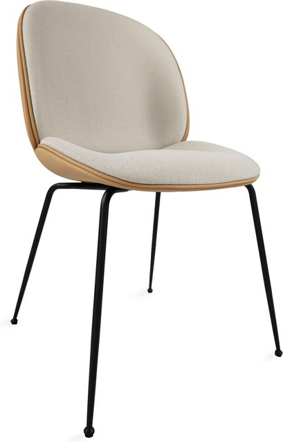Gubi Beetle Dining Chair mit Vollpolsterung und Conic Base in Beige - Bild 1