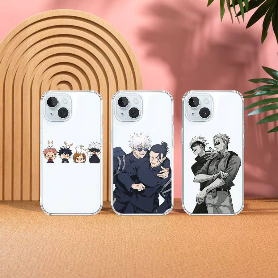 Transparente Anime Jujutsu Kaisen Handyhülle für iPhone 11 12 13 14 15 16 17 Pro Max und andere Modelle - Bild 4