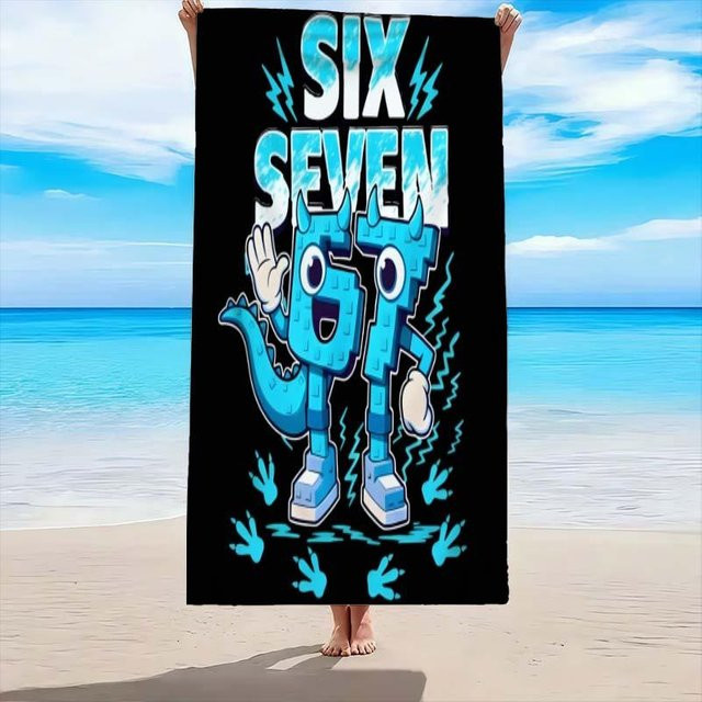 Strandtuch JMG Household Supplies mit kreativem Muster Nummer 67, blau, schnelltrocknend und weich, B/H: 80 x 160 cm - Bild 1