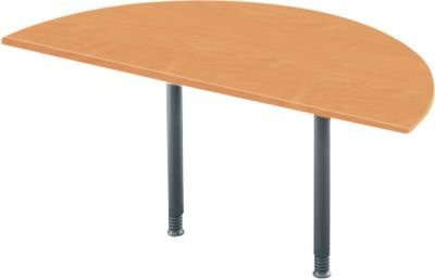 SSI Schäfer Ansatztisch Halbkreis in Buche und Anthrazit, Durchmesser: 160 cm - Bild 1