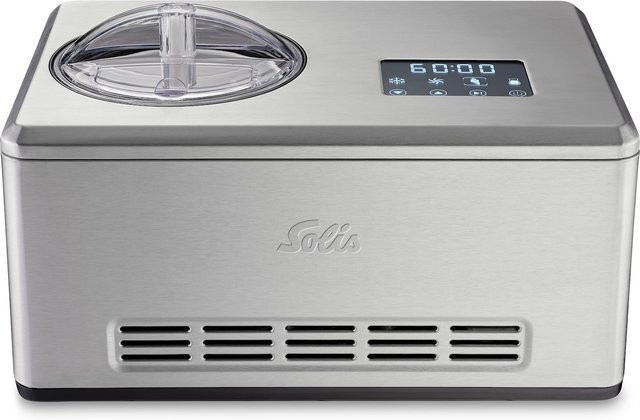 Solis Gelateria Pro Touch Eismaschine und Joghurtbereiter mit Kompressor, Silber, Edelstahl mit Digitalanzeige - Bild 1