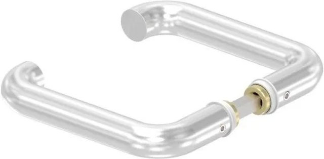 FeNau Türdrücker-Paar aus Edelstahl in Silber für Kastendicken von 30-60 mm inklusive 8 mm Drückerstift - Bild 1