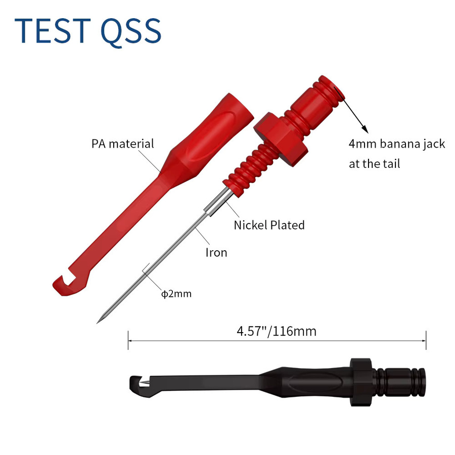 QSS Multimeter-Messleitungen-Set mit Draht-Piercing-Nadel für die Reparatur von Automobil-Stromkreisen - Bild 2