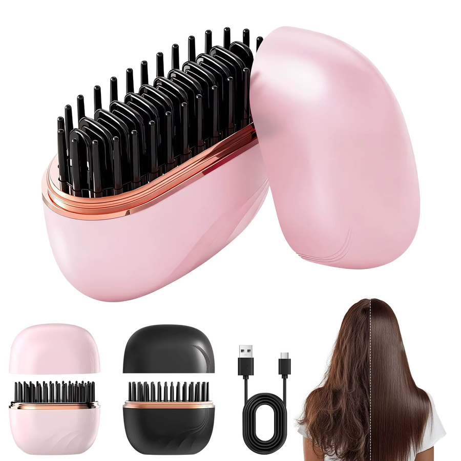 Mini-Haarglätter, pink, kabellos, USB-Ladefunktion - Bild 2