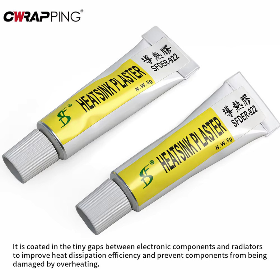ZEXEF Wärmeleitpaste schwarzer Silikonkleber mit Klebeapplikator für VGA, RAM, LED und IC - Bild 3