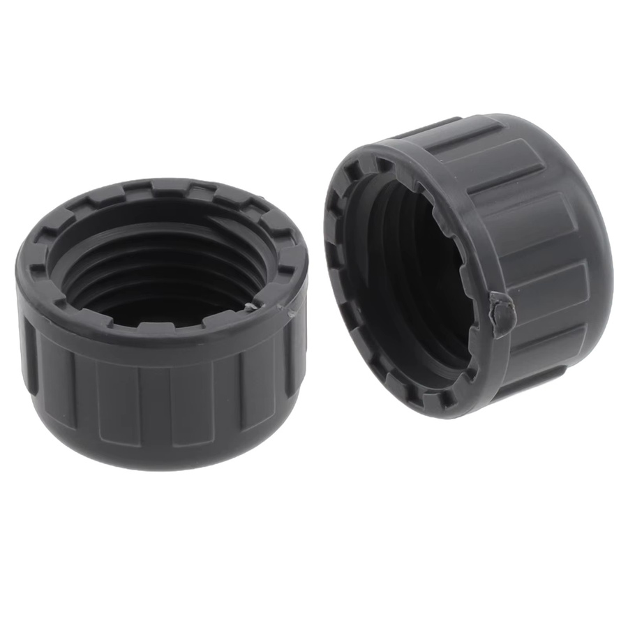2 Stück LEENKEA PVC-Gewindekappen, runde Schlauchverbinder mit Innengewinde und Gummidichtungen für Rohrende und Wasserrohrkappen - Bild 3