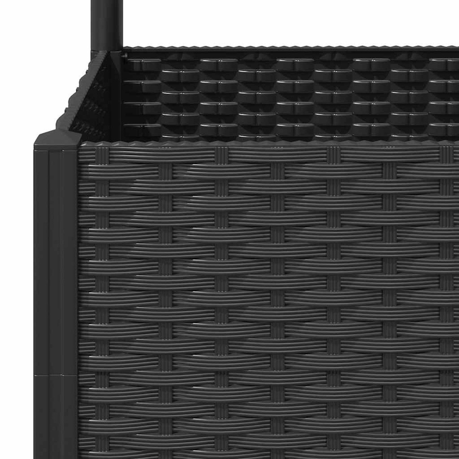 vidaXL Hochbeet Garten-Pflanzgefäß mit Spalier in Schwarz aus Polypropylen, B/T/H: 120 x 40 x 136 cm - Bild 6
