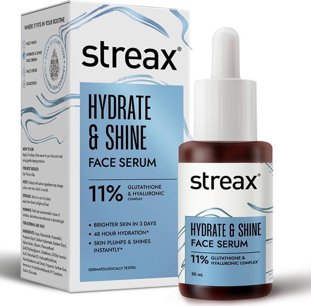 Streax Hydrate & Shine Gesichtsserum, 30 ml, für normale Haut - Bild 1