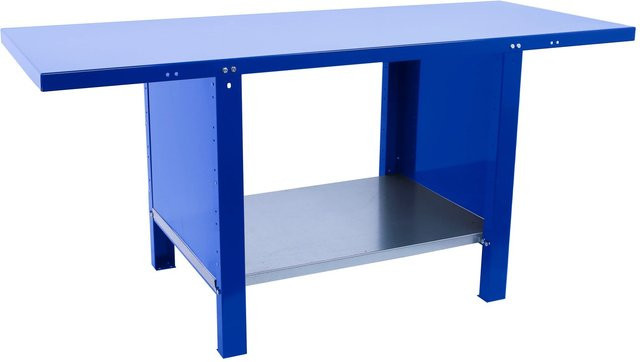 PROREGAL Werkbank BUFFALO aus Metall in Blau mit einer Traglast von 700 kg, H x B x T: 83 x 150 x 73 cm - Bild 1