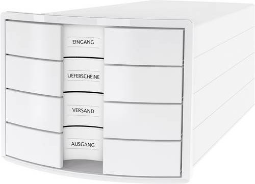 HAN Schubladenbox Impuls 2.0 Weiß, 4 Schubladen, Format DIN A4, geschlossen und stapelbar - Bild 1