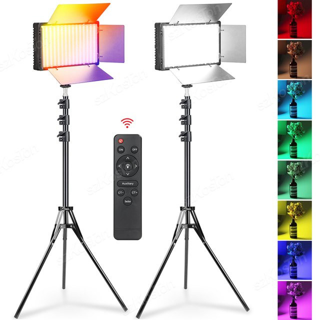 SZKOSTON U800 RGB LED Panel Licht in Schwarz für Foto, Video und Studioaufnahmen - Bild 1