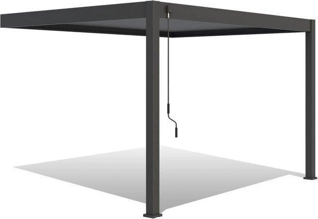 Weide Deluxe Aluminium Wand-Pergola mit Lamellendach in Anthrazit, B/T: 400 x 300 cm - Bild 1