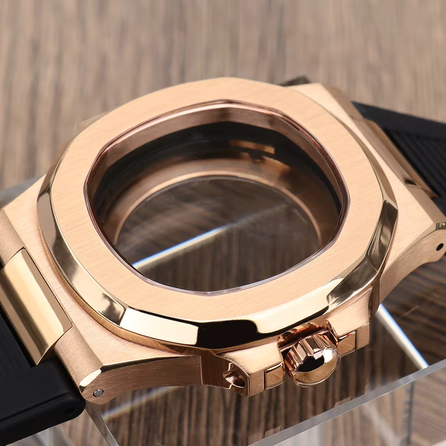 Uhrengehäuse Roségold PVD, Kautschukarmband, Saphirglas, 40 mm - Bild 4