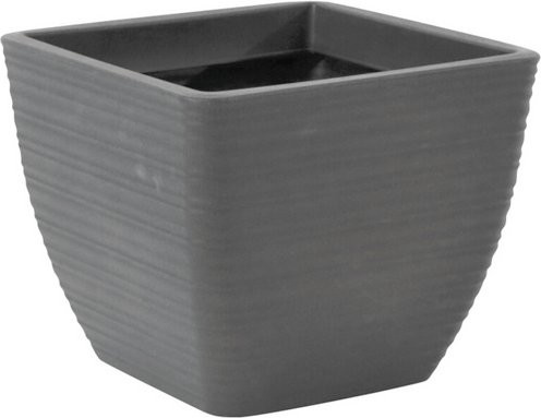 Witterungsbeständiges Pflanzgefäß Triest von SIENA GARDEN aus Kunststoff in Grau, Höhe: 38 cm, Breite: 32 cm, Tiefe: 32 cm - Bild 1