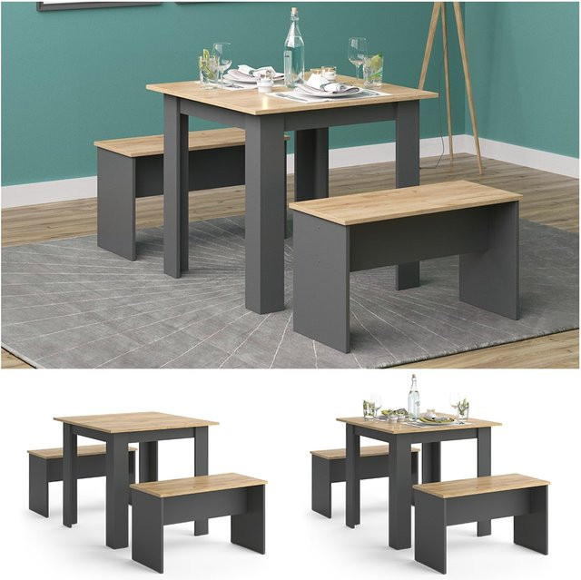Vicco Esstisch Sentio in Anthrazit und Eiche mit einer Breite von 80 cm - Bild 1