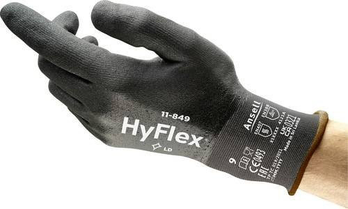 Ansell HyFlex Nitril Arbeitshandschuh Schwarz Größe L - Bild 1