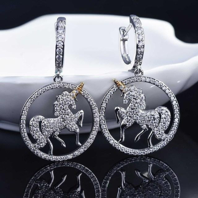 Ohrringe 750 Gold, Diamant, Zirkonia, Damen - Bild 1