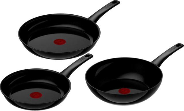 Tefal Renew On Keramikbratpfannenset bestehend aus zwei Bratpfannen und einem Wok mit den Maßen B: 24 cm, B: 28 cm und B: 28 cm - Bild 1