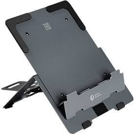 Ergonomischer Laptop Ständer Bakker Elkhuizen FlexTop 170 für Laptops und Tablets bis 16 Zoll aus Aluminium in Dunkelgrau-Matt, B: 20,6 cm, T: 27,7 cm, H: 0,65 cm - Bild 1