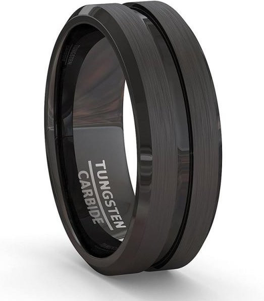 Allbestart Ring Messing, Schwarz, 8mm, Herren - Bild 1