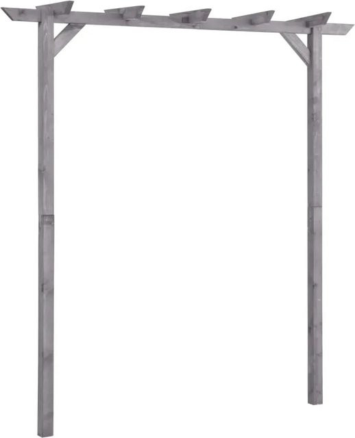 Garten-Pergola furnicato aus imprägniertem Kiefernholz in Grau, B/T/H: 200 x 40 x 205 cm - Bild 1