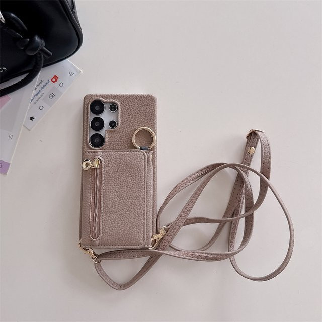 Solt Wallet Handyhülle mit Umhängekarten für Samsung Galaxy S25 Edge S24 FE S23 S22 Ultra Plus A56 A55 A54 A53 A52 A14 A15 A16 A36 in Purple - Bild 1