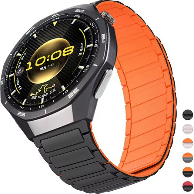 Uhrenarmband Silikon, 22 mm, Schwarz - Bild 1