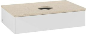 V&B Waschtischunterschrank Antao ohne Frontstruktur in Weiß lackiert, B/T/H: 80 x 50 x 19 cm - Bild 1