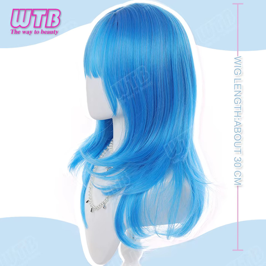 WTB Lolita Perücke mit Pony, Blau, Damen - Bild 5