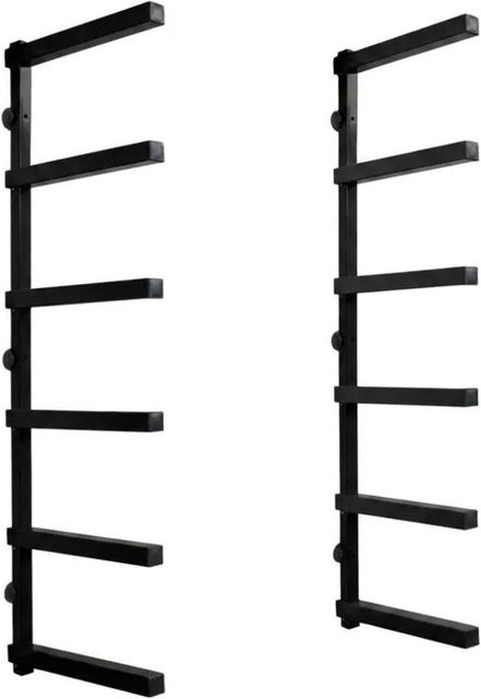 PROREGAL Kragarmregal zur Wandmontage für Holzlagerung, 2er Set, Schwarz, 6 Ebenen - Bild 1