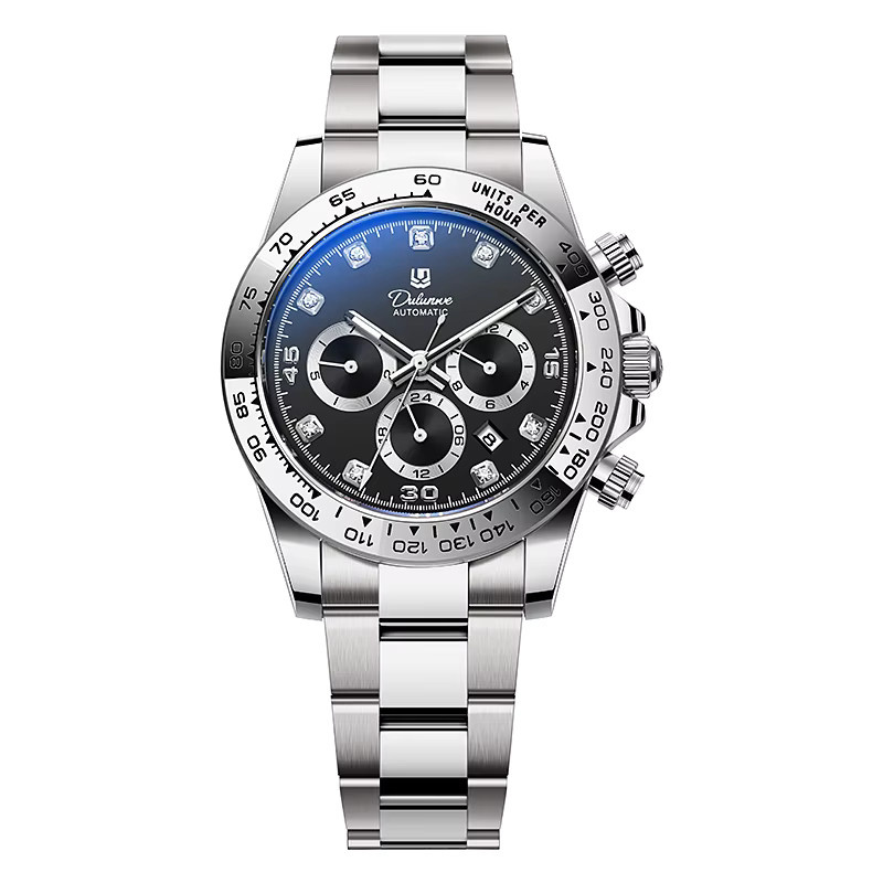 Dulunwe Armbanduhr Edelstahl, Analoguhr, Blau, Herren - Bild 7