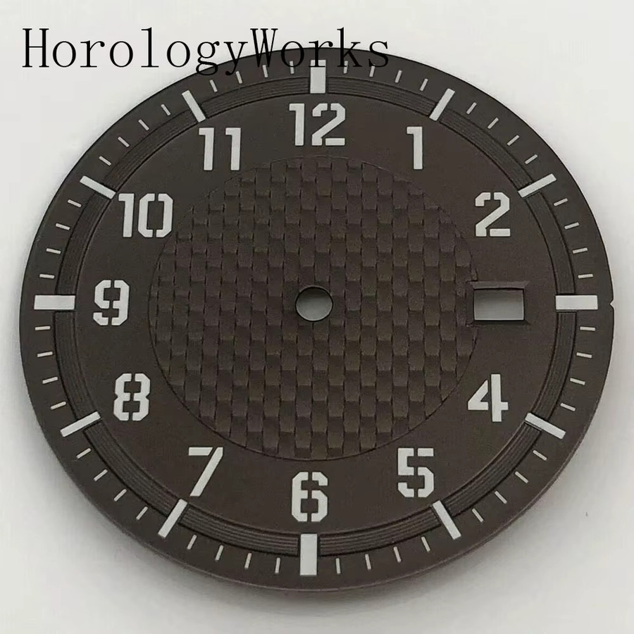 Neiton Uhrenteile Zifferblatt, Schwarz, 34 mm, NH35/NH36 Automatikwerk - Bild 1
