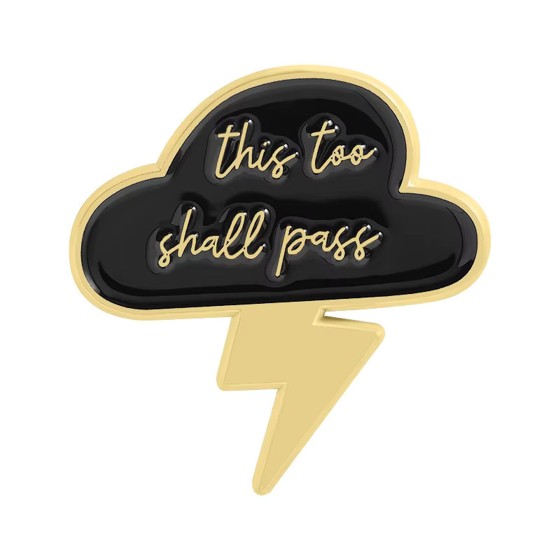 Miss Zoe Anstecknadeln Emaille, dunkle Wolken, Blitz - Bild 3