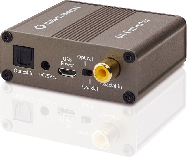 Oehlbach DA Converter Digital-Analog-Wandler Digi Bridge 6064 in Metallic Braun mit Toslink, USB-C und Cinch - Bild 1