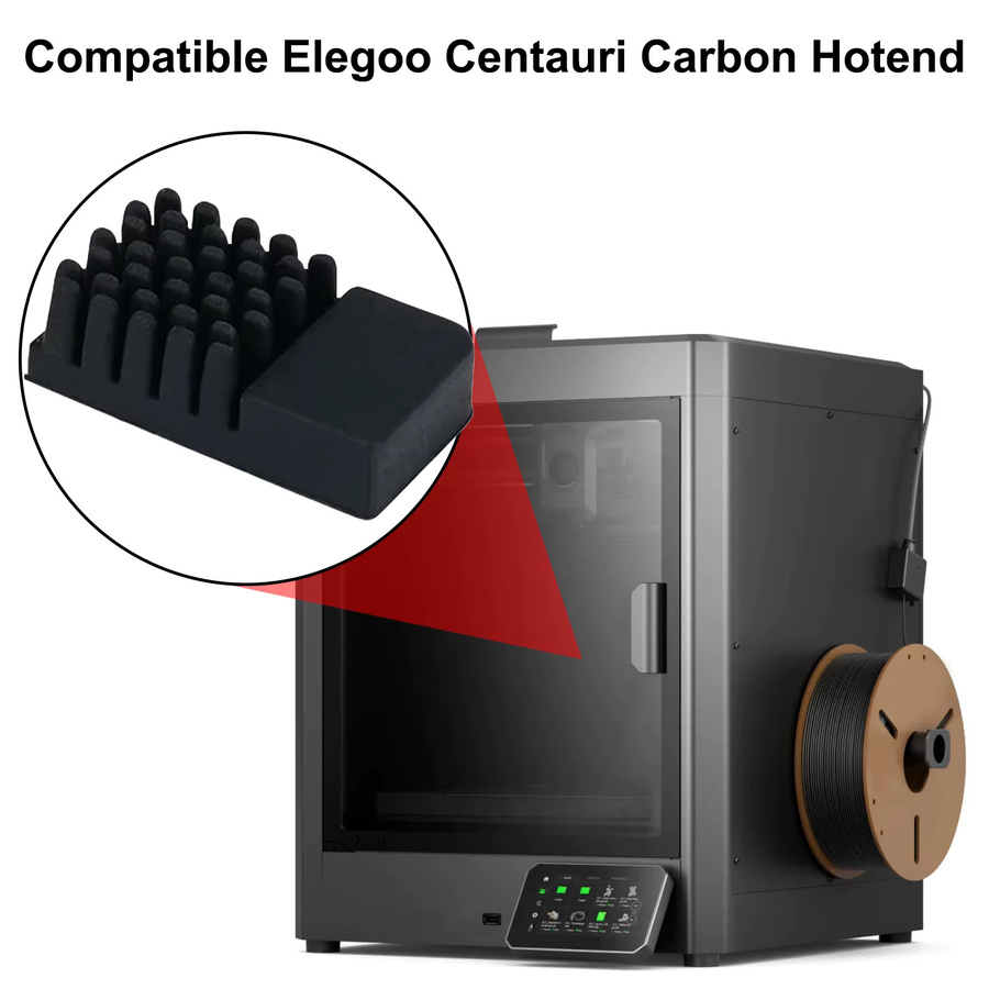 Elegoo Centauri Carbon 5er-Set Düsen-Wischpinsel für FDM 3D-Drucker Zubehör in Schwarz - Bild 2