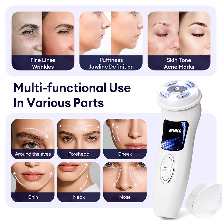 Foreverlily 5-in-1 Mini-HIFU-Massagegerät, Unisex, Gesicht - Bild 6