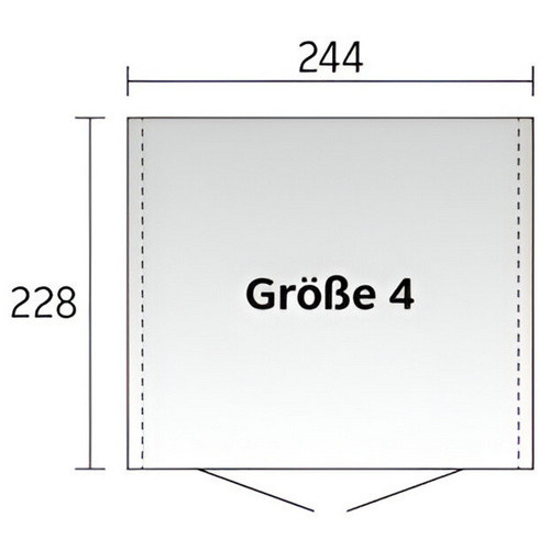 Biohort Gerätehaus Europa Gr. 4 Metall Satteldach Quarzgrau-Metallic B/H/T: 244 x 203 x 228 cm - Bild 2