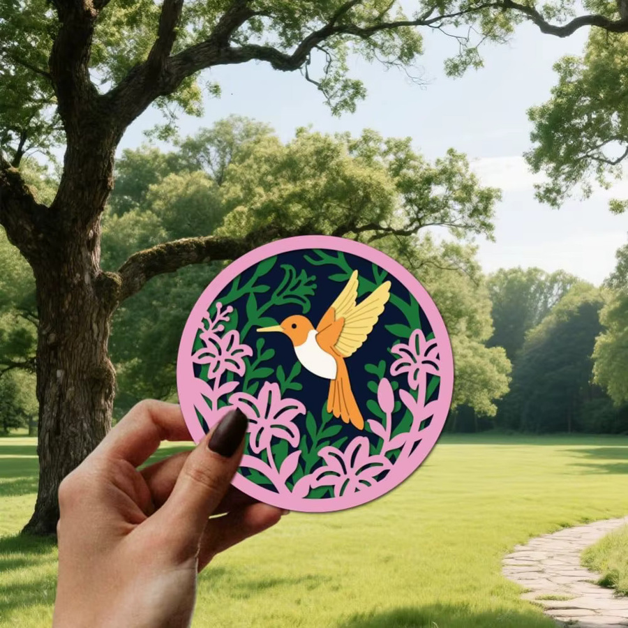 Kolibri Blumen Stanzform aus Kohlenstoffstahl für Scrapbooking und Kartenherstellung, Mehrfarbig - Bild 2