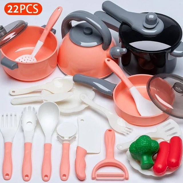 Yiran toy Kochspielzeug Rosa Küche Spielzeug-Set, ab 3 Jahre - Bild 1