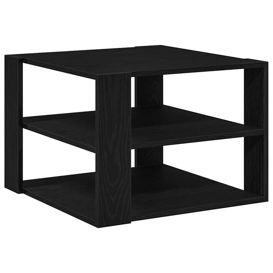 vidaXL Couchtisch Eiche Schwarz in quadratischem Design aus Holzwerkstoff, B/T/H: 59,5 x 59,5 x 40 cm - Bild 2