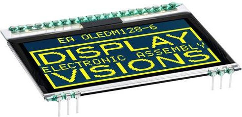 DISPLAY VISIONS OLED-Display in Gelb und Multicolour, B x H x T: 55 x 43 x 3,3 mm - Bild 1