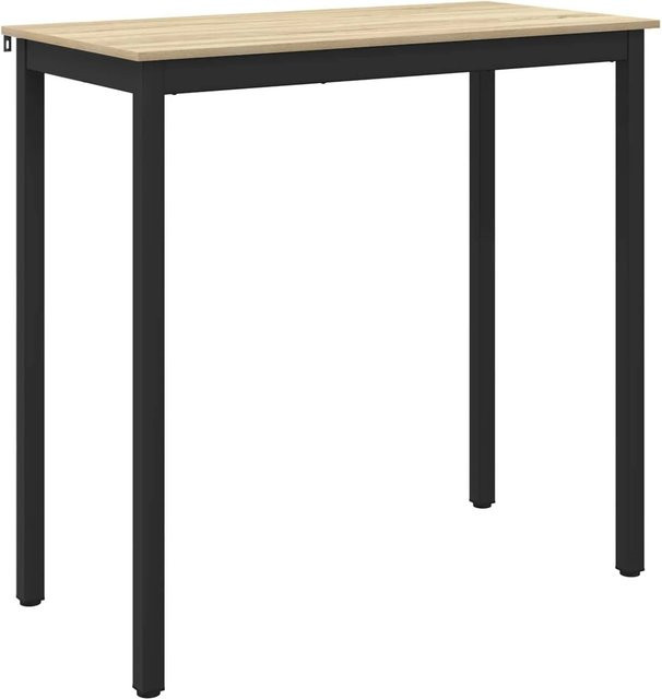 vidaXL Esstisch modern in Eiche braun aus Holzwerkstoff und Metall, rechteckig, B: 105,0 cm, T: 55,0 cm, H: 76,0 cm - Bild 1
